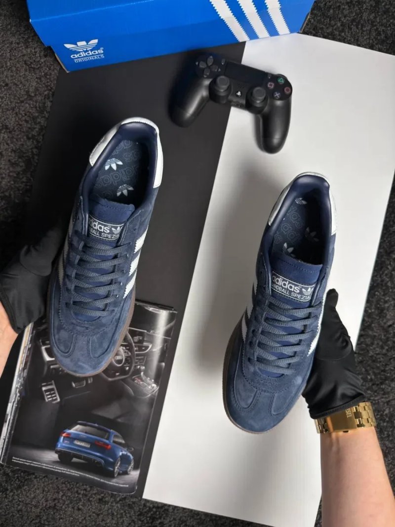 Чоловічі кросівки адідас Adidas Handball Spezial M Navy White [41-45] — фото 7