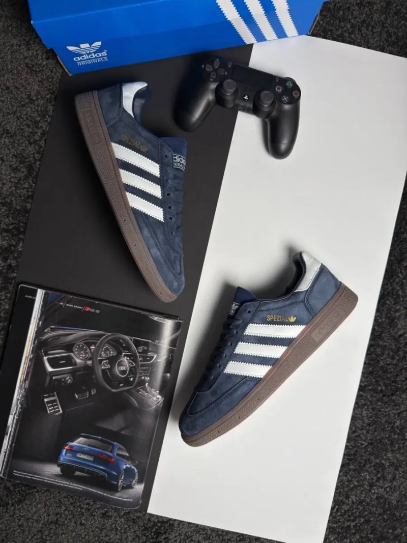 Чоловічі кросівки адідас Adidas Handball Spezial M Navy White [41-45] — фото 8