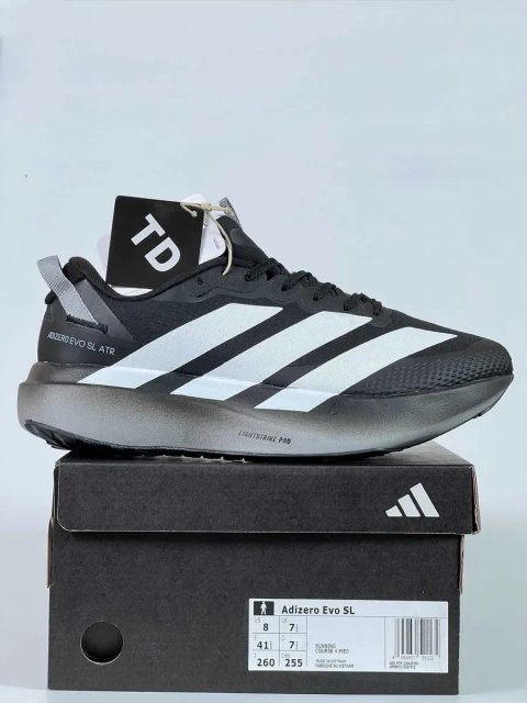 Чоловічі кросівки Adizero EVO SL ATR "Black White" Розміри 41-45