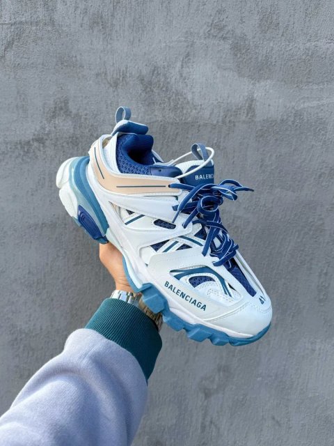 Чоловічі кросівки Balenciaga Track "White/Blue" Розміри 40-46