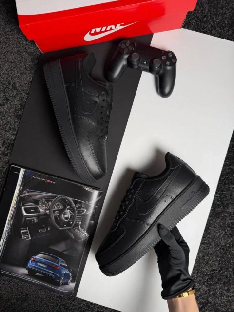 Чоловічі кросівки найк аір форс Nike Air Force 1 '07 M Black  [41-45]