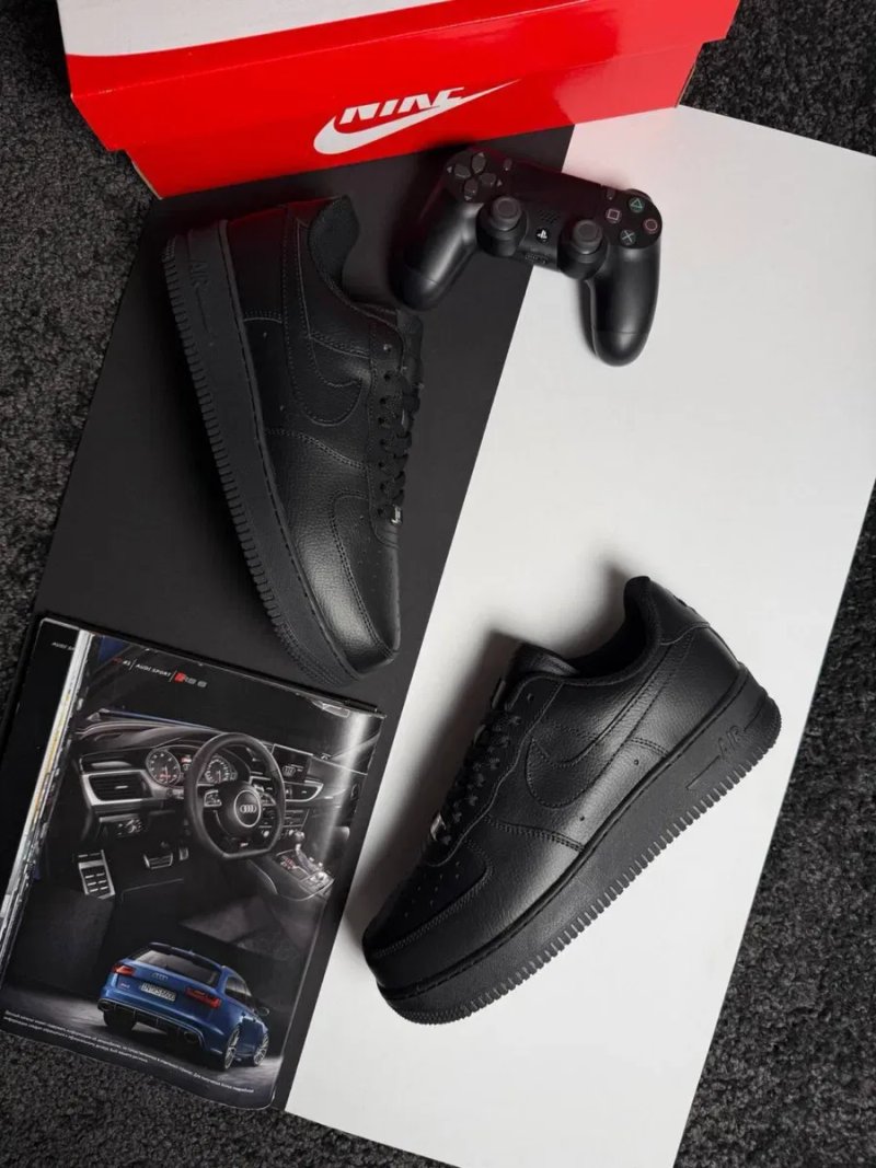 Чоловічі кросівки найк аір форс Nike Air Force 1 '07 M Black  [41-45] — фото 8