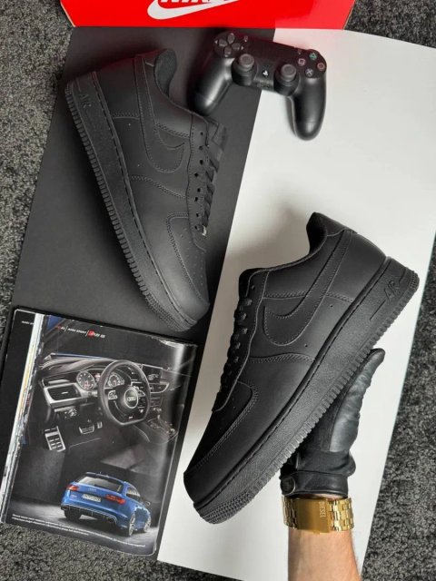 Чоловічі кросівки найк аір форс великі розміри Nike Air Force 1 Big Size All Black [47-49]