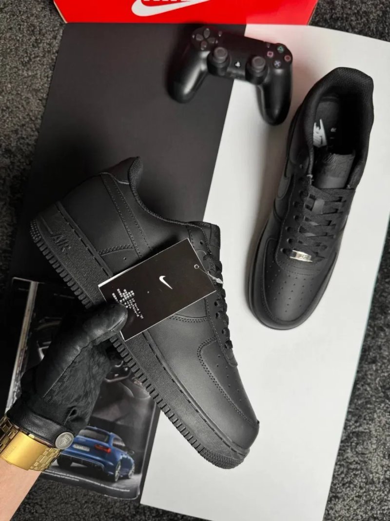 Чоловічі кросівки найк аір форс великі розміри Nike Air Force 1 Big Size All Black [47-49] — фото 3