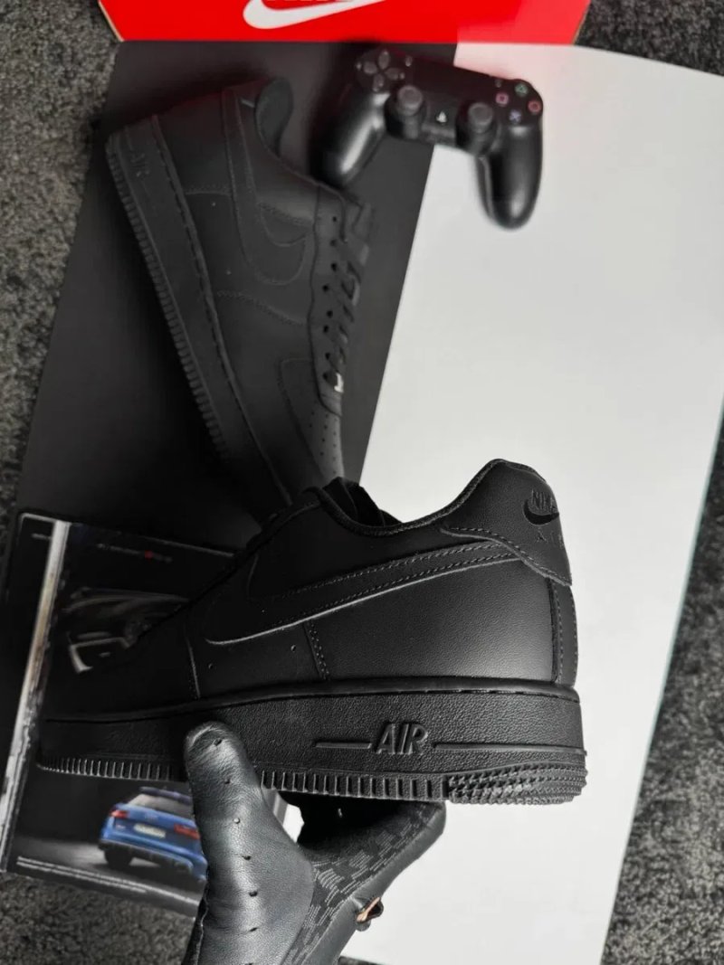 Чоловічі кросівки найк аір форс великі розміри Nike Air Force 1 Big Size All Black [47-49] — фото 4