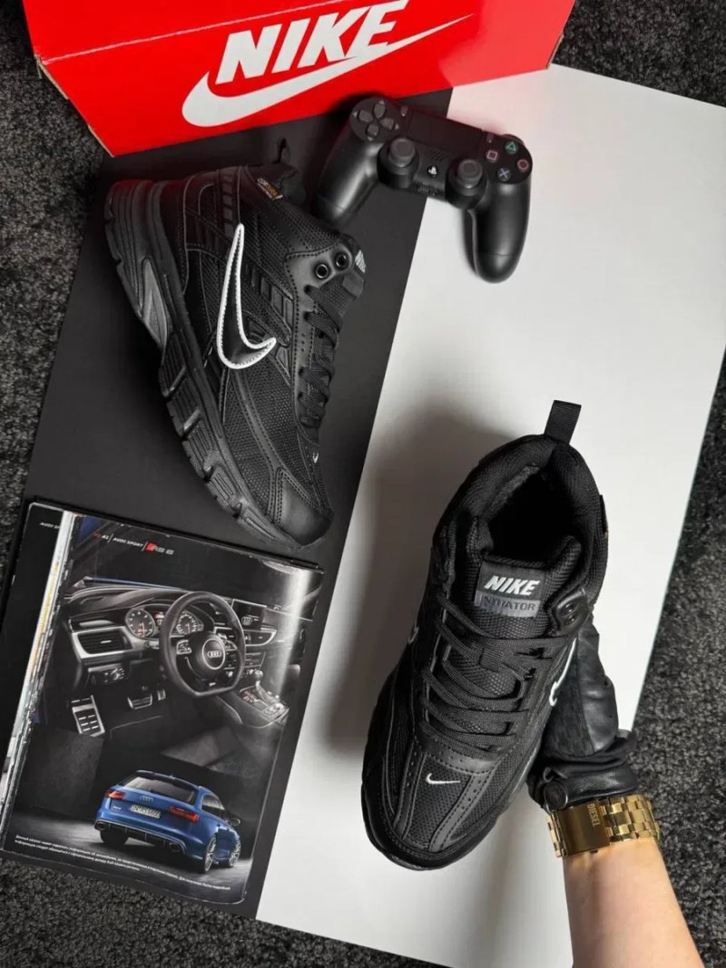 Чоловічі кросівки найк Nike Initiator High Fur Black [41,42,43,44,45,46] — фото 2