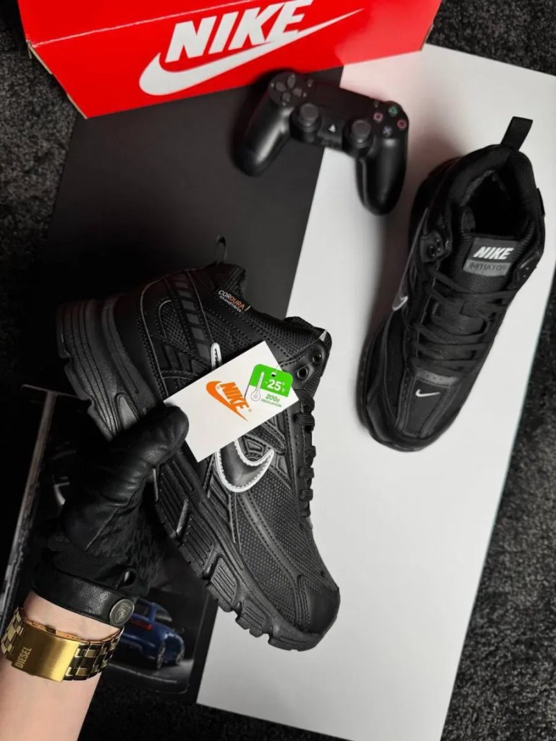 Чоловічі кросівки найк Nike Initiator High Fur Black [41,42,43,44,45,46] — фото 3