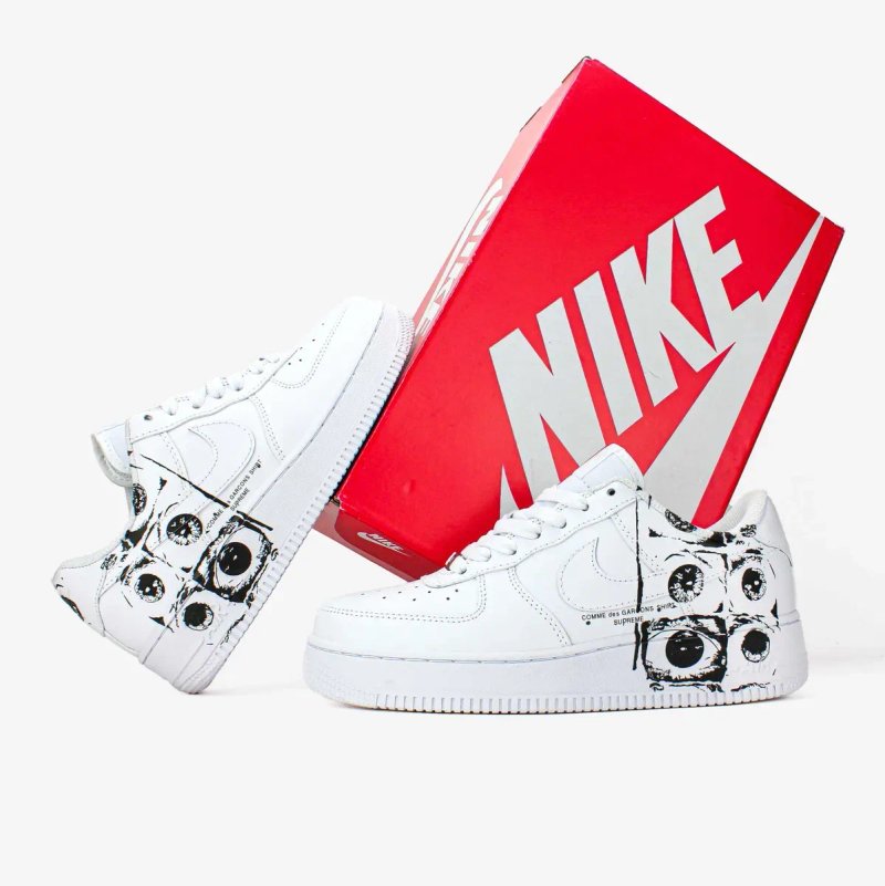 Чоловічі кросівки Nike Air Force 1 Low х Comme des Garçons Supreme. Розміри 40-45 — фото 2