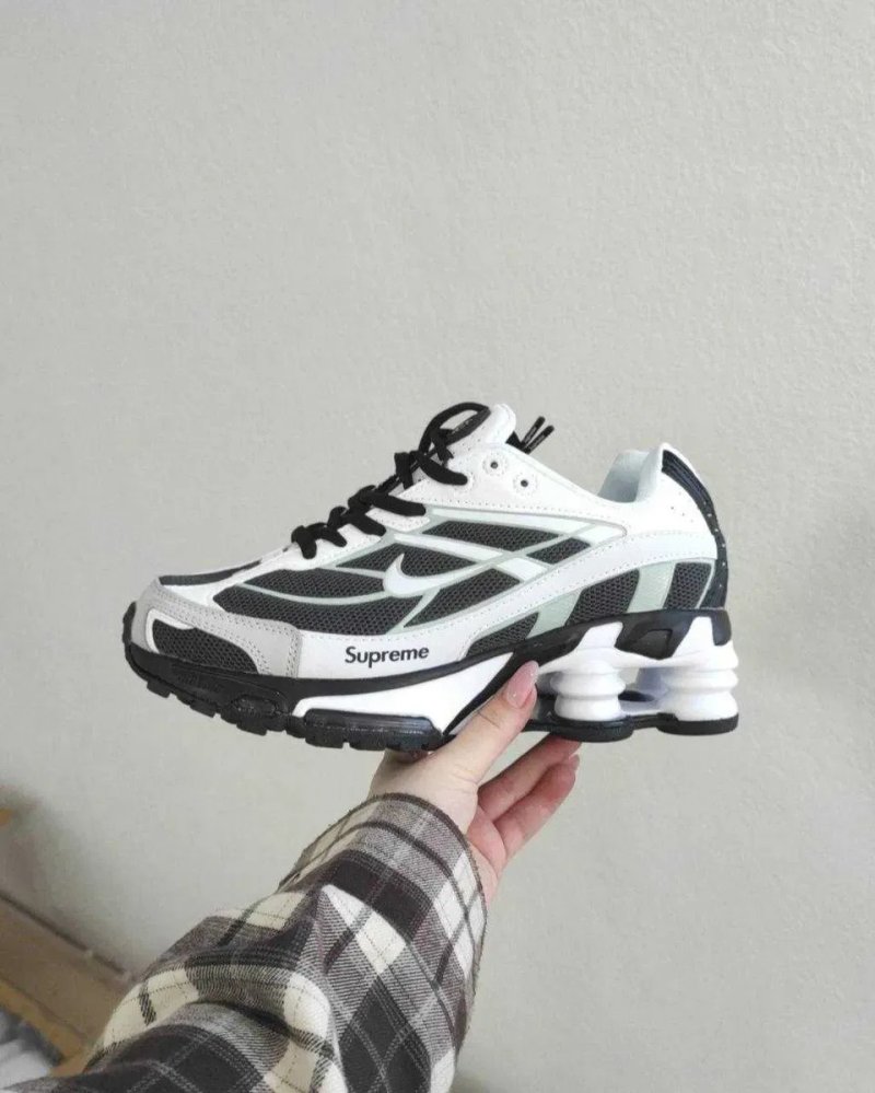 Чоловічі кросівки Nike Shox Ride 2 SP x Supreme "Black/White/Grey" — фото 2