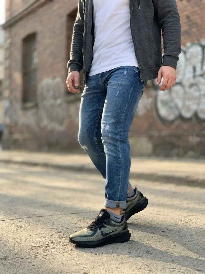 Чоловічі кросівки Nike Zoom Pegasus Khaki Black (41-46) — Найк Пегасус, олива, хакі, чорні, осінь — фото 6