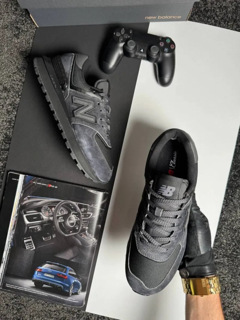 Чоловічі кросівки нью беланс New Balance 574 Classic GTX Dark Grey Black [41-46] — фото 2