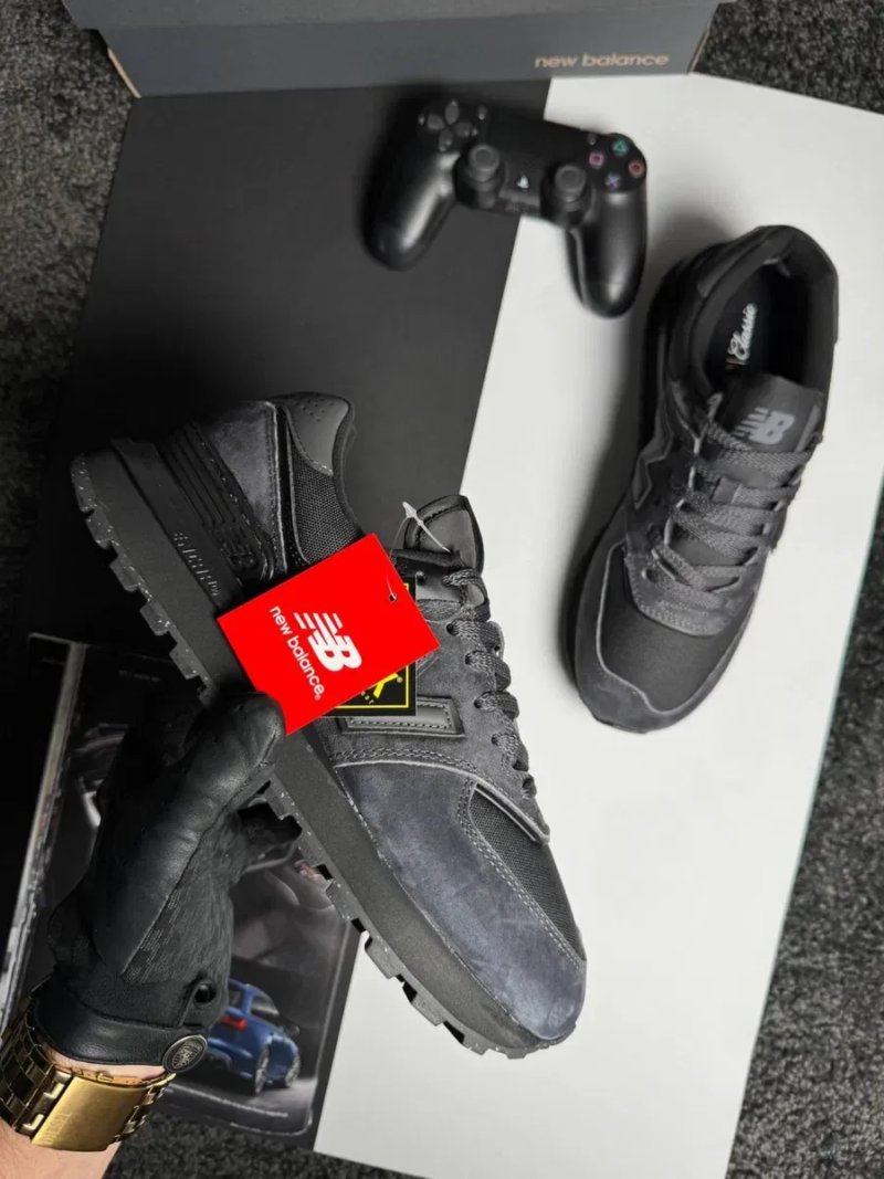 Чоловічі кросівки нью беланс New Balance 574 Classic GTX Dark Grey Black [41-46] — фото 3