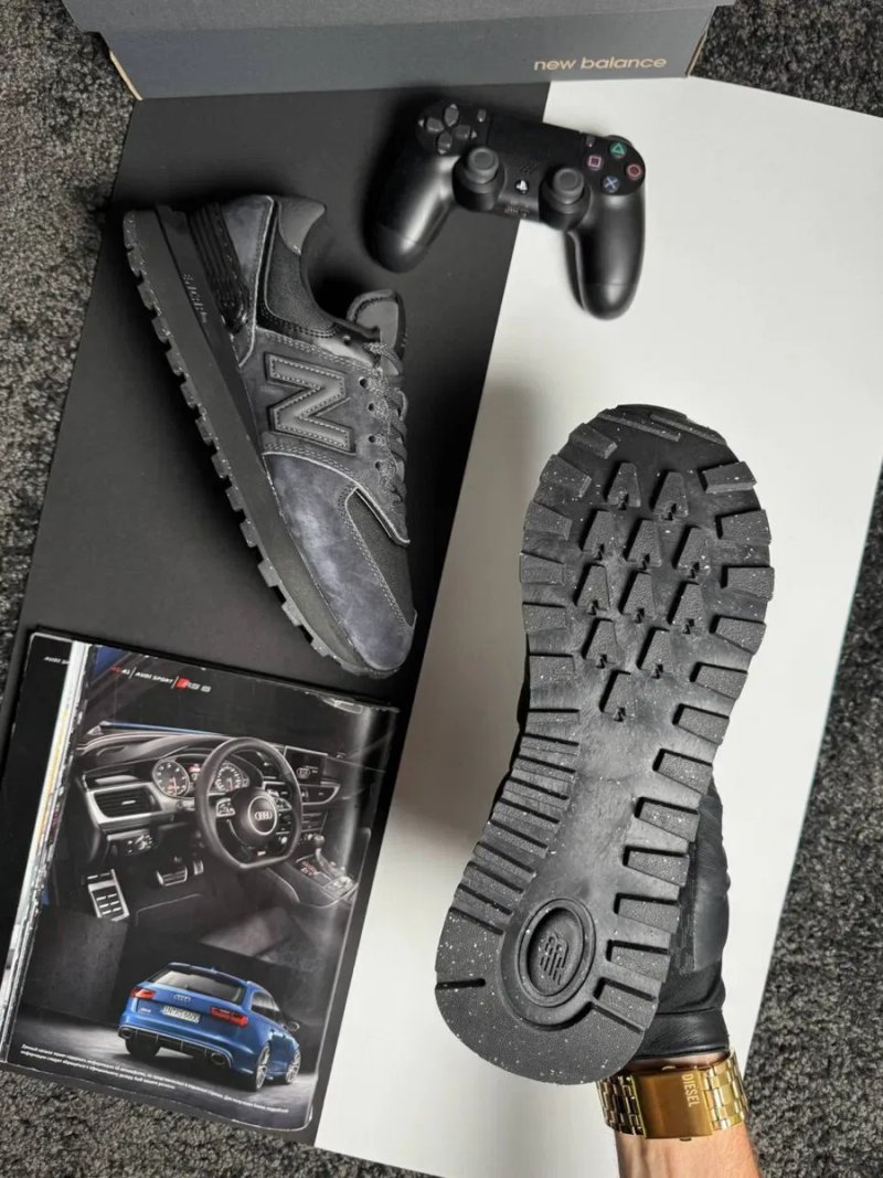 Чоловічі кросівки нью беланс New Balance 574 Classic GTX Dark Grey Black [41-46] — фото 6