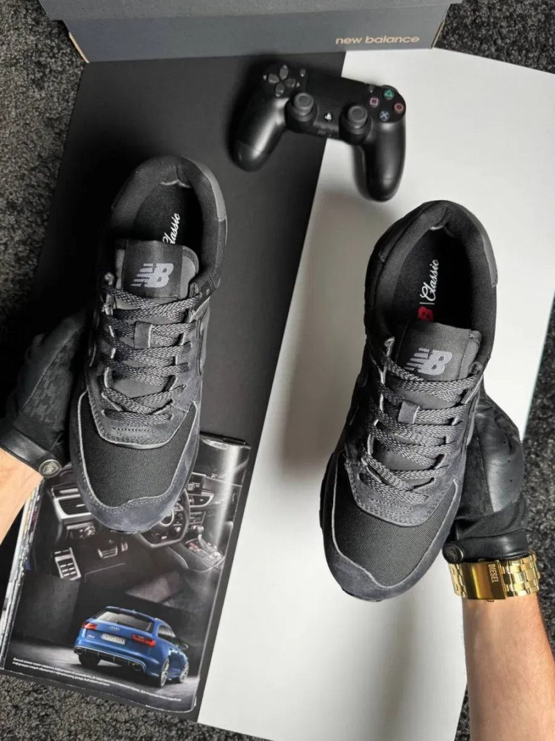 Чоловічі кросівки нью беланс New Balance 574 Classic GTX Dark Grey Black [41-46] — фото 7