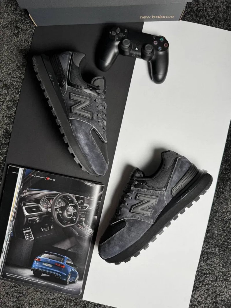 Чоловічі кросівки нью беланс New Balance 574 Classic GTX Dark Grey Black [41-46] — фото 8