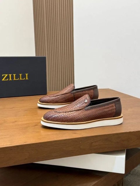 Чоловічі шкіряні лоферы мокасины Zilli Зилли 43 44 45