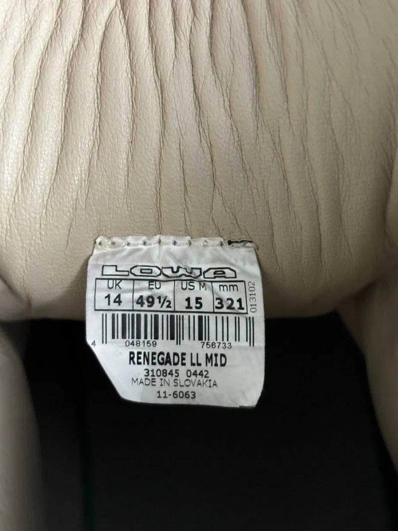 Чоловічі Шкіряні Трекінгові Черевики Чоботи Лова Ренегейд Lowa Renegade Leather Size 49 Розмір Мужские Кожаные Ботинки Сапоги Оригінал — фото 7