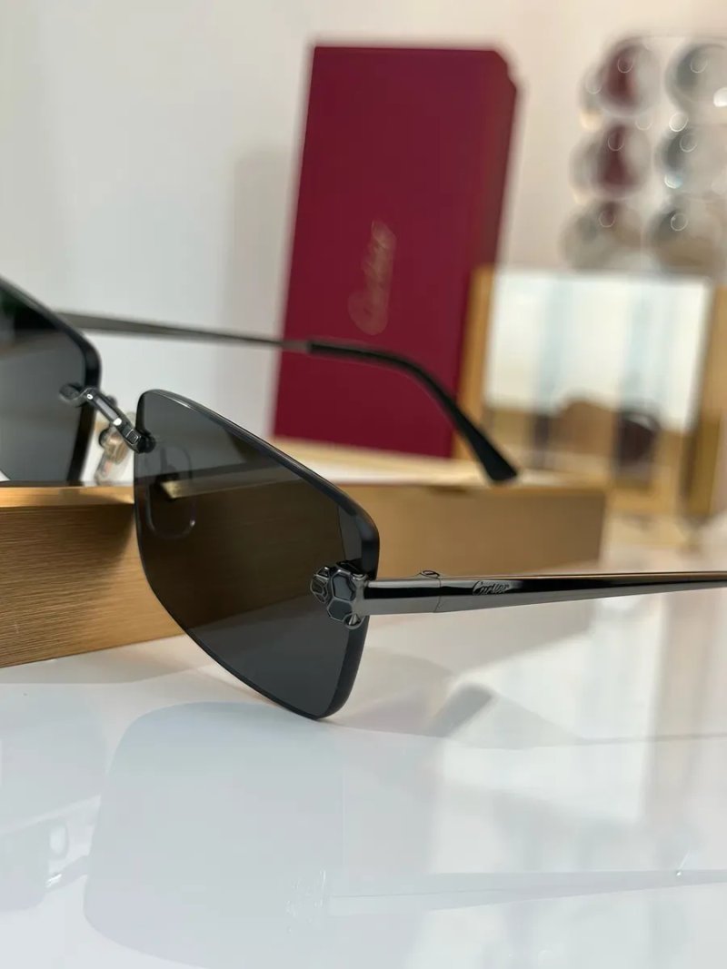 Чоловічі сонцезахисні окуляри Cartier Картье — фото 2
