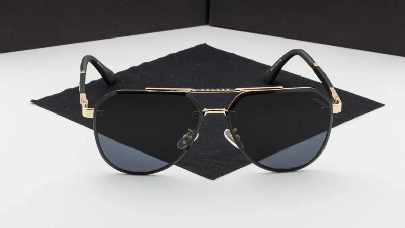 Чоловічі сонцезахисні окуляри Cartier NEW 2026 | UV400 | авіатор краплі | футляр в комплекті | металева оправа — фото 2