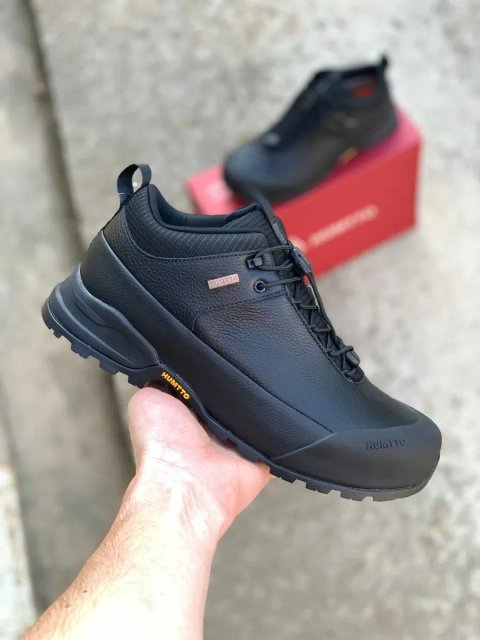 Чоловічі теплі черевики Humtto Black 271798A1 / Хумтто (напівчеревики) — натуральна шкіра, мікрофліс, осінь-зима