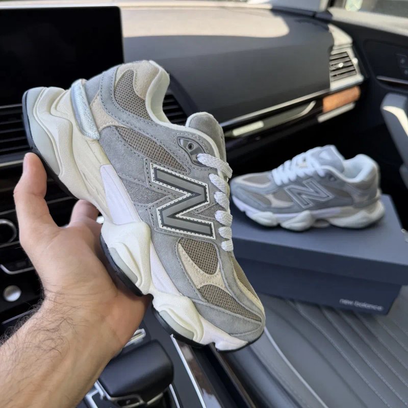 Чоловічі жіночі кросівки нюбеланс сірі New balance 9060 grey brown — фото 6