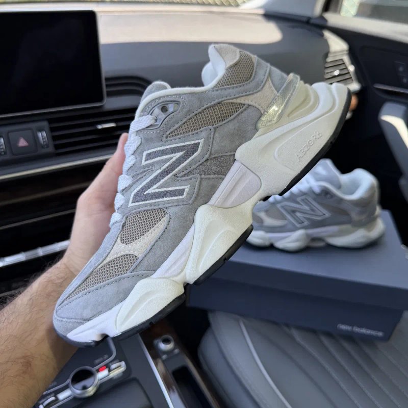 Чоловічі жіночі кросівки нюбеланс сірі New balance 9060 grey brown — фото 8