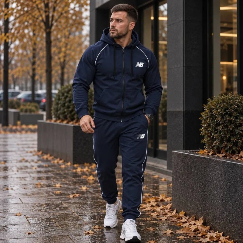 Чоловічий костюм New Balance l ТОП якість l Штани і Зіп-худі Нью Беланс | Спортивний костюм — фото 3
