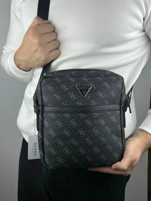 Чоловічий мессенджер через плече Guess Smart Mini:Чорний