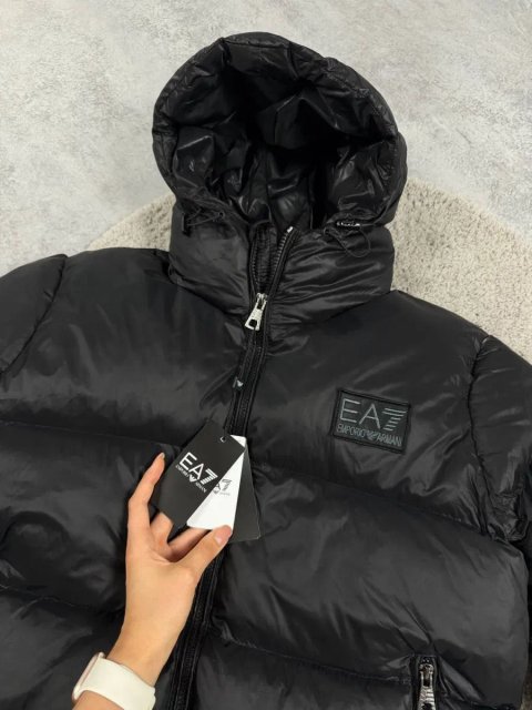 Чоловічий пуховик Emporio Armani EA7 чорний | Зимовий | Новий