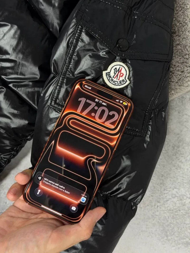 Чоловічий пуховик Moncler чорний | Зимова куртка | Стильний пуховик — фото 7