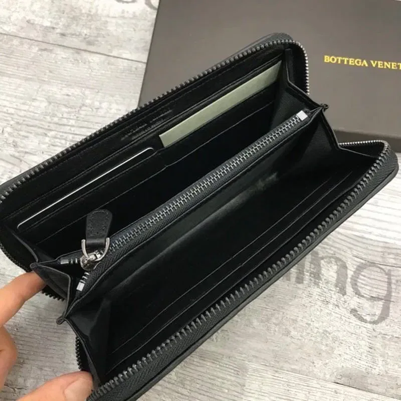 Чоловічий шкіряний клатч Bottega Veneta на блискавці  кошелек портмоне — фото 3