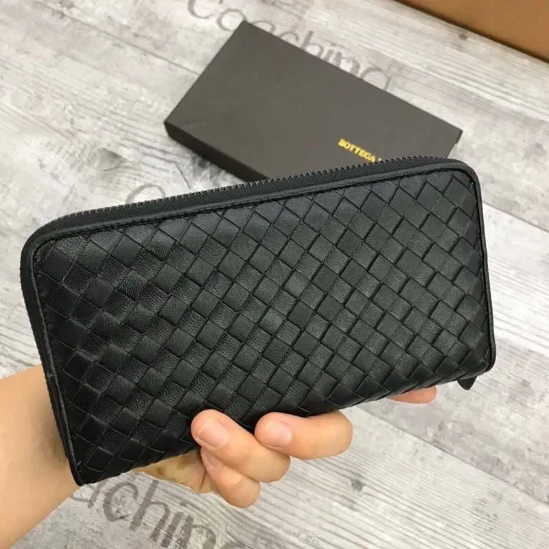 Чоловічий шкіряний клатч Bottega Veneta на блискавці  кошелек портмоне — фото 6