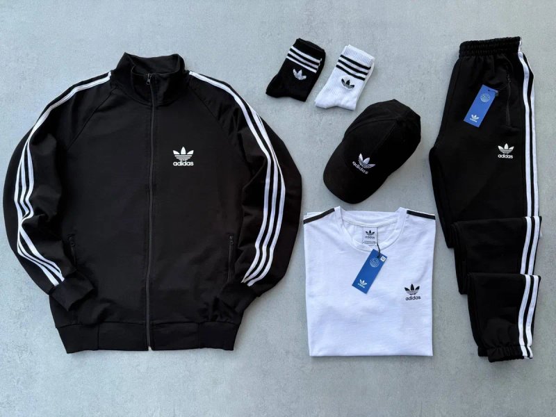 Чоловічий спортивний костюм адідас комплект [4в1] Adidas [XS,S,M,L,XL,XXL,XXXL] + шкарпетки в подарунок! — фото 3