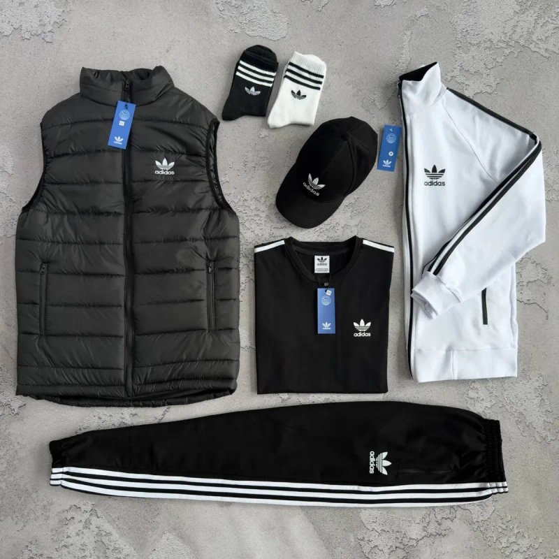 Чоловічий спортивний костюм адідас комплект Adidas [5в1] [XS,S,M,L,XL,XXL,XXXL] + шкарпетки в подарунок! — фото 3