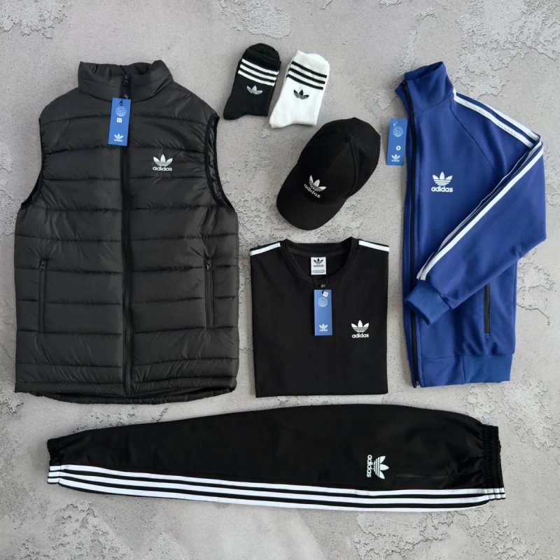 Чоловічий спортивний костюм адідас комплект Adidas [5в1] [XS,S,M,L,XL,XXL,XXXL] + шкарпетки в подарунок! — фото 4
