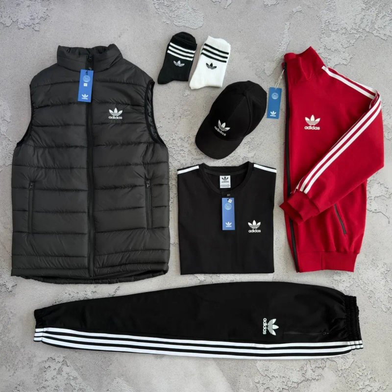 Чоловічий спортивний костюм адідас комплект Adidas [5в1] [XS,S,M,L,XL,XXL,XXXL] + шкарпетки в подарунок! — фото 5