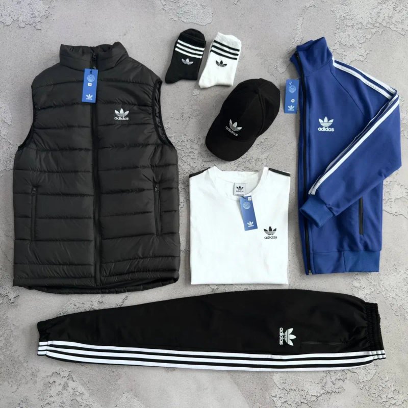 Чоловічий спортивний костюм адідас комплект Adidas [5в1] [XS,S,M,L,XL,XXL,XXXL] + шкарпетки в подарунок! — фото 6