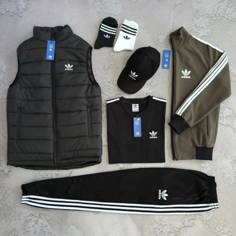 Чоловічий спортивний костюм адідас комплект Adidas [5в1] [XS,S,M,L,XL,XXL,XXXL] + шкарпетки в подарунок! — фото 7