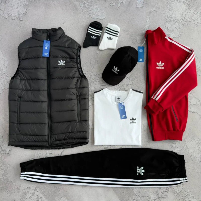 Чоловічий спортивний костюм адідас комплект Adidas [5в1] [XS,S,M,L,XL,XXL,XXXL] + шкарпетки в подарунок! — фото 8
