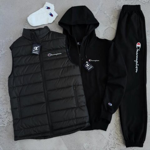 Чоловічий спортивний костюм чемпіон набір [3в1] Champion [S,M,L,XL,XXL] + шкарпетки в подарунок!