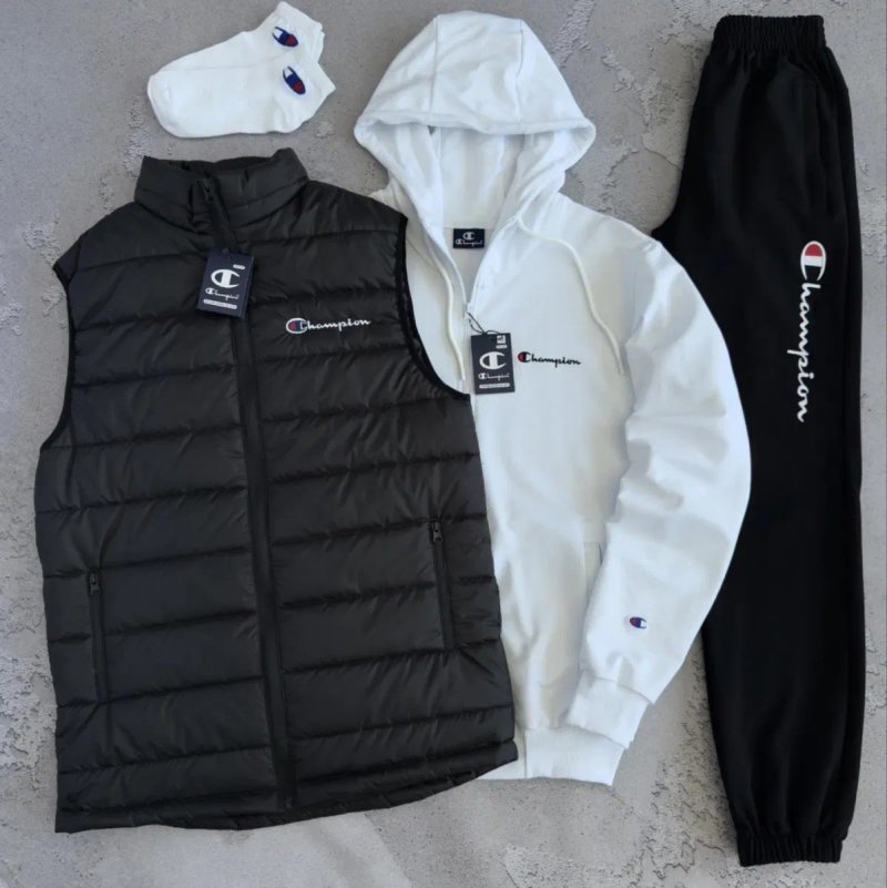 Чоловічий спортивний костюм чемпіон набір [3в1] Champion [S,M,L,XL,XXL] + шкарпетки в подарунок! — фото 2