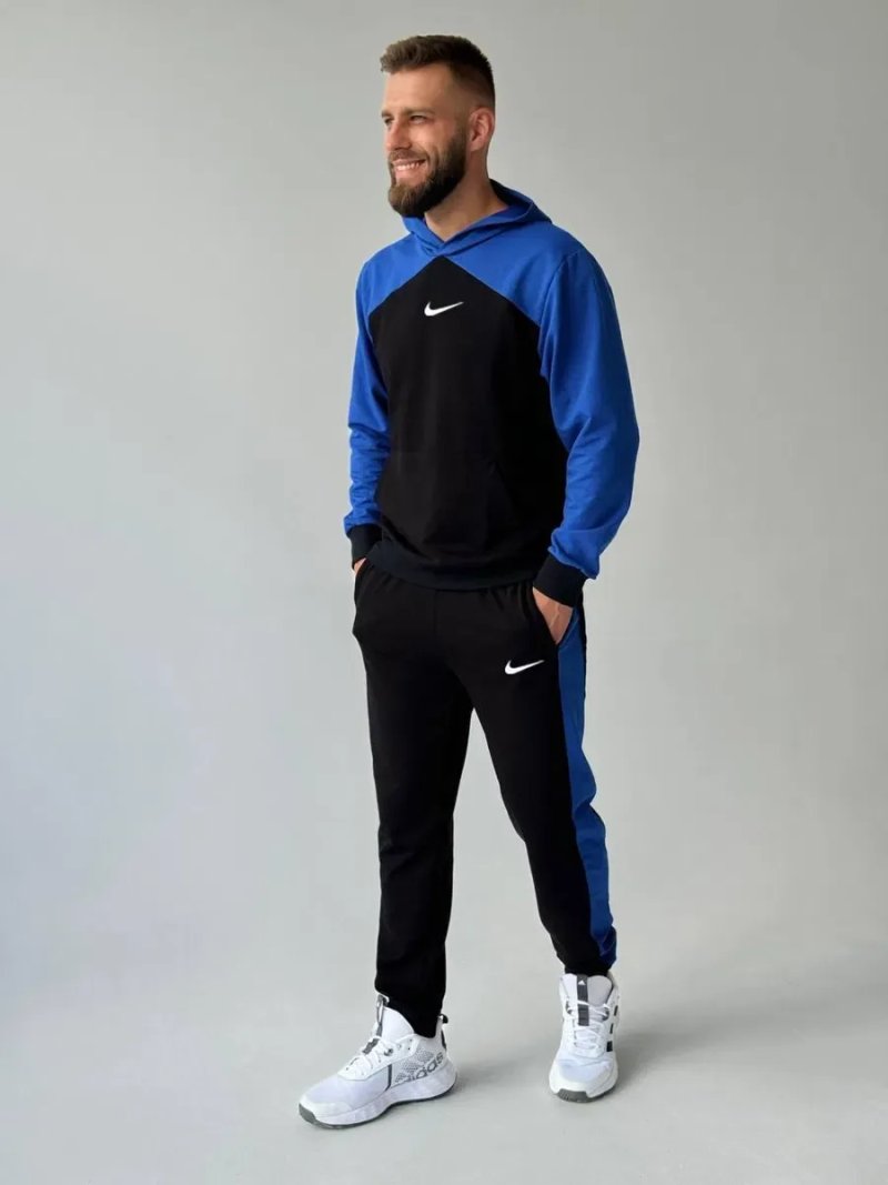 Чоловічий спортивний костюм Nike зі  вставками різні кольори 46-54 р. — фото 2