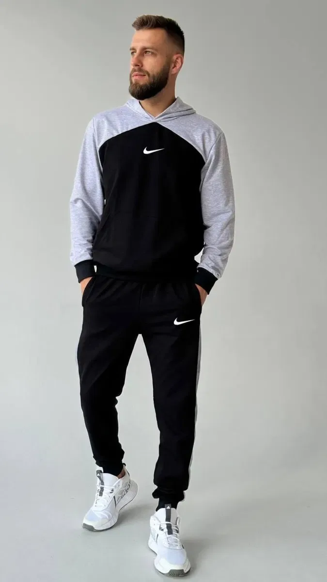Чоловічий спортивний костюм Nike зі  вставками різні кольори 46-54 р. — фото 5