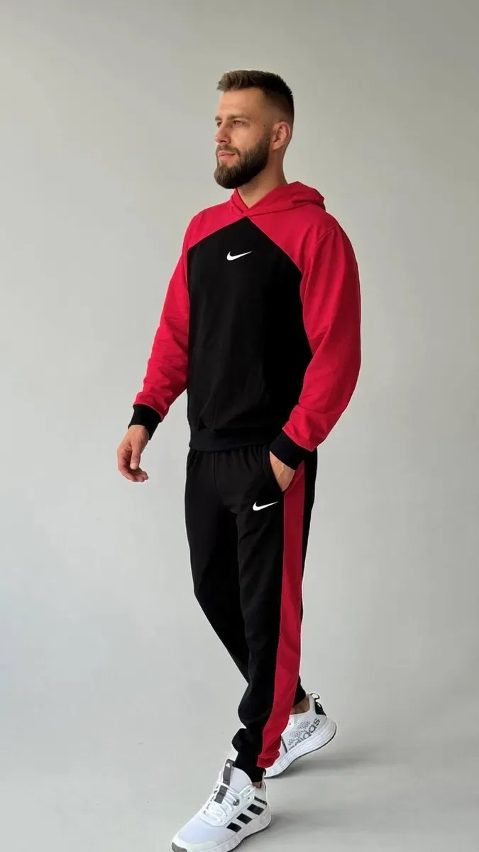 Чоловічий спортивний костюм Nike зі  вставками різні кольори 46-54 р. — фото 7
