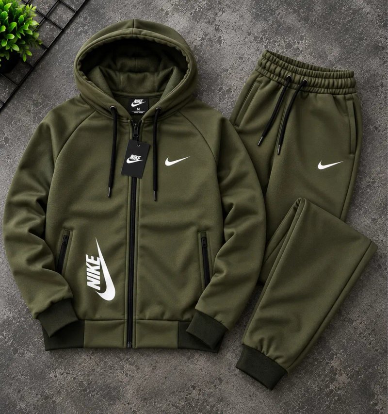 Чоловічий теплий спортивний костюм Nike на флісі осінь зима — фото 2