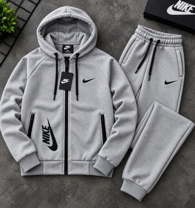 Чоловічий теплий спортивний костюм Nike на флісі осінь зима — фото 3