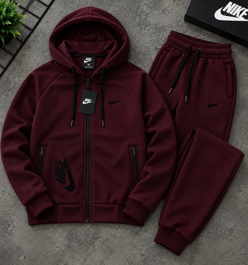 Чоловічий теплий спортивний костюм Nike на флісі осінь зима — фото 4