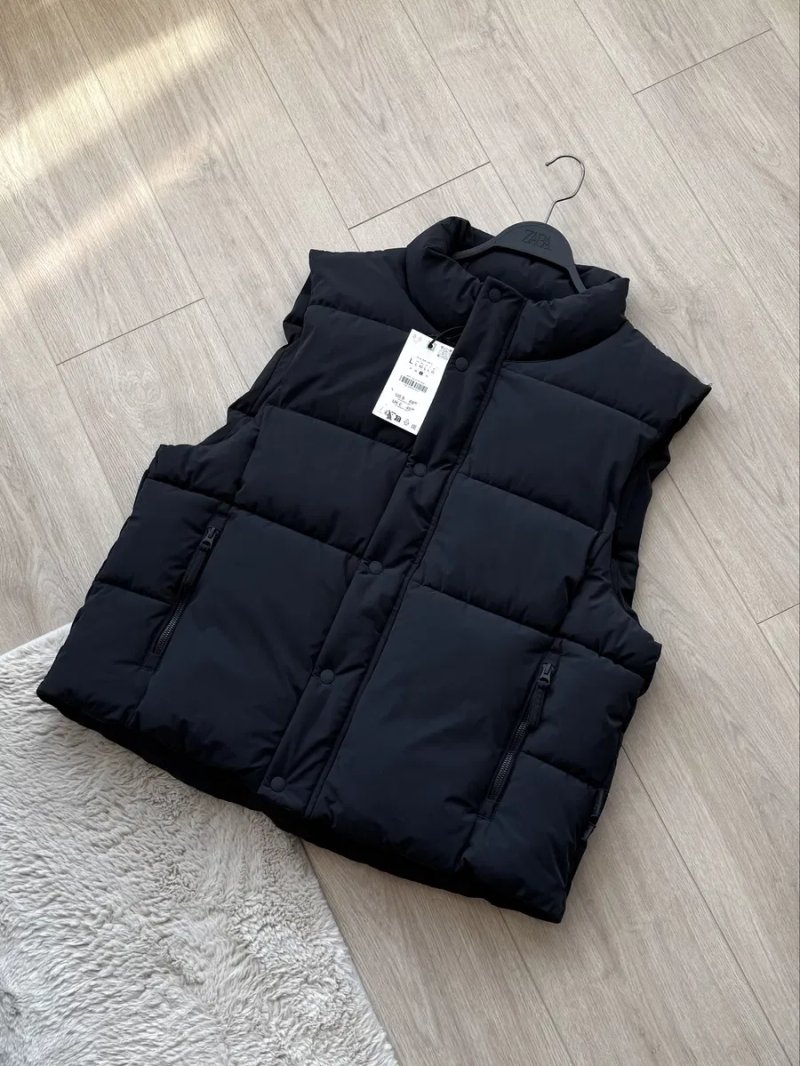 Чоловічий Жилет ZARA Оригінал Куртка Ветровка Жилетка Мужская Ветровка Черная Чорна — фото 5
