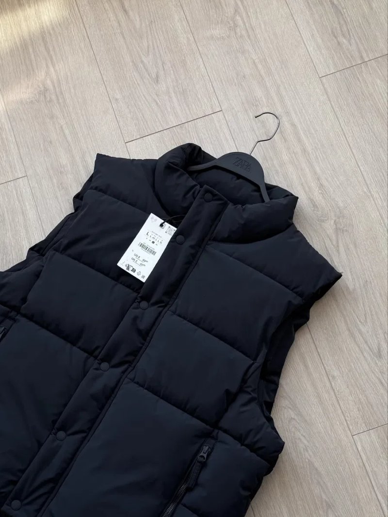 Чоловічий Жилет ZARA Оригінал Куртка Ветровка Жилетка Мужская Ветровка Черная Чорна — фото 6