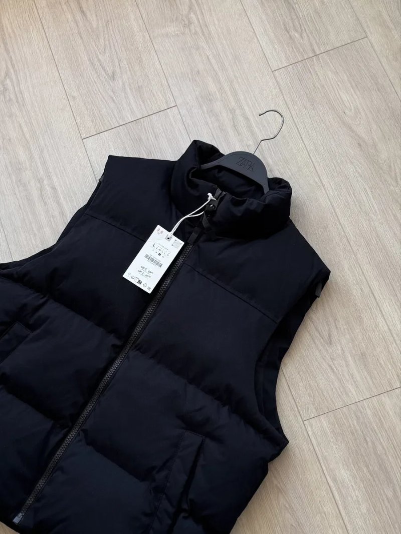 Чоловічий Жилет ZARA Оригінал Куртка Ветровка Жилетка на Осінь Мужская Ветровка Черная Чорна Зара — фото 6